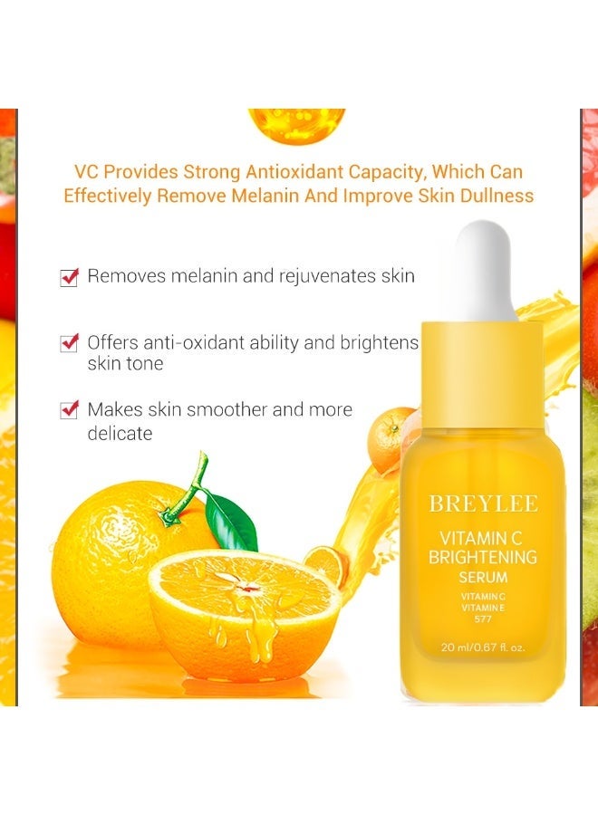 Breylee Vitamin C Brightening Serum 20ml - Upgraded Capacity with Vitamin E u0026 577, Anti-Oxidant, Brighten Skin Tone, Reduce Melanin, Hydrate u0026 Smooth Skin for All Skin Types - Image 4