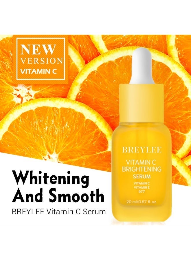 Breylee Vitamin C Brightening Serum 20ml - Upgraded Capacity with Vitamin E u0026 577, Anti-Oxidant, Brighten Skin Tone, Reduce Melanin, Hydrate u0026 Smooth Skin for All Skin Types - Image 3