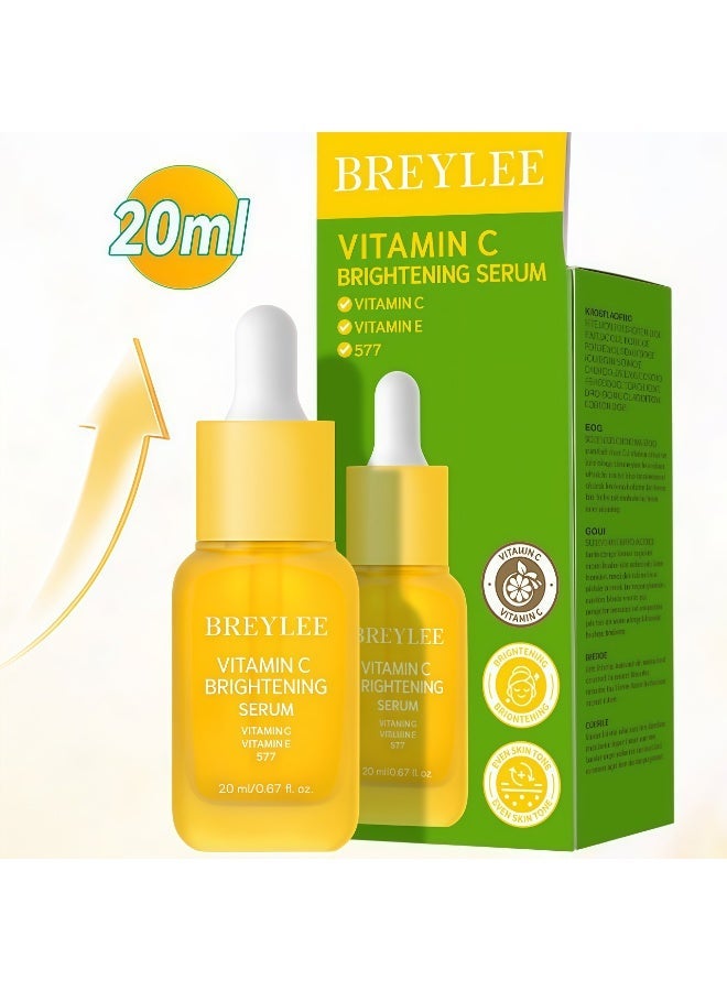 Breylee Vitamin C Brightening Serum 20ml - Upgraded Capacity with Vitamin E u0026 577, Anti-Oxidant, Brighten Skin Tone, Reduce Melanin, Hydrate u0026 Smooth Skin for All Skin Types - Image 1