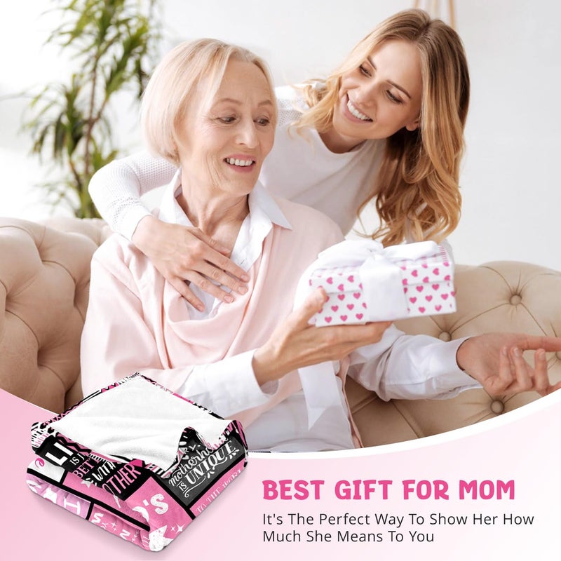 PVDSAVE Moms Mothers Day Birthday Gifts from Daughter Son - Blanket Gifts for Mom - World's Best Mom Ever Gifts - Christmas Valentines Day Birthday Present for Moms - Mother Life Blanket 50"x60" - Image 2