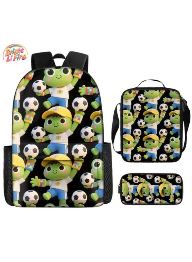 Bright Li Fire Unlock the new fashion of childish fun! Three-piece set of bags, cartoon elements for children and teenagers (students, children, friends' outings, mountain climbing, schooling, etc. can be used) - 41  - Image 1