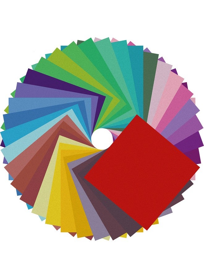 بوبو ورق أوريجامي ملون مزدوج الوجهين - 200 ورقة - 20 لونًا - ورق سهل الطي للمبتدئين بمقاس 6 بوصات - Image 1