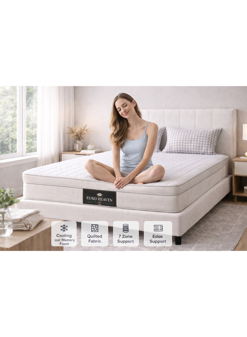 Rexal Home Euro Heaven 30 CM Premium Pocket Spring Mattress 90 × 200 – Gel Infused Memory Foam, High Resilience Foam, Medium Firm Support, Pressure Relief & Low Motion Transfer - Image 5