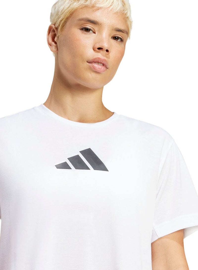 Adidas Train Essentials Big Logo Performance Training T-Shirt - Image 4