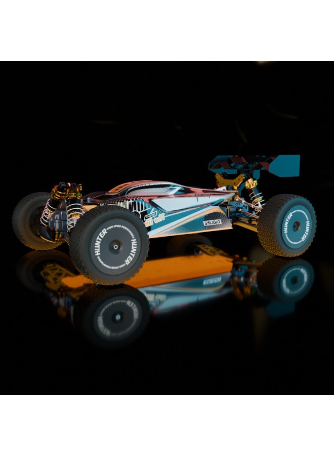 Product RC1:14 Full Scale Brushless Four-wheel Drive Remote Control High-speed Off-road Vehicle 2.4G Drift Car Boy Electric Toy-Color:Blue And White (brushed Version)-Scale:1:14  - Image 4