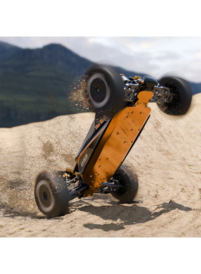 Product RC1:14 Full Scale Brushless Four-wheel Drive Remote Control High-speed Off-road Vehicle 2.4G Drift Car Boy Electric Toy-Color:Blue And White (brushed Version)-Scale:1:14  - Image 5