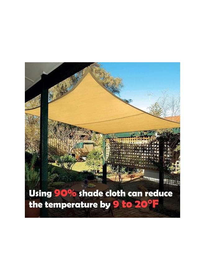 The Bros Outdoor Awning Cover, Anti-UV Patio Sun Shade Sail Canopy, Beige 2m-3m Shade Sails, Outdoor Cover Awning Shelter, Pergola Cover Suitable for Pergola Backyard Garden Yard Sunshade and Play  - Image 4