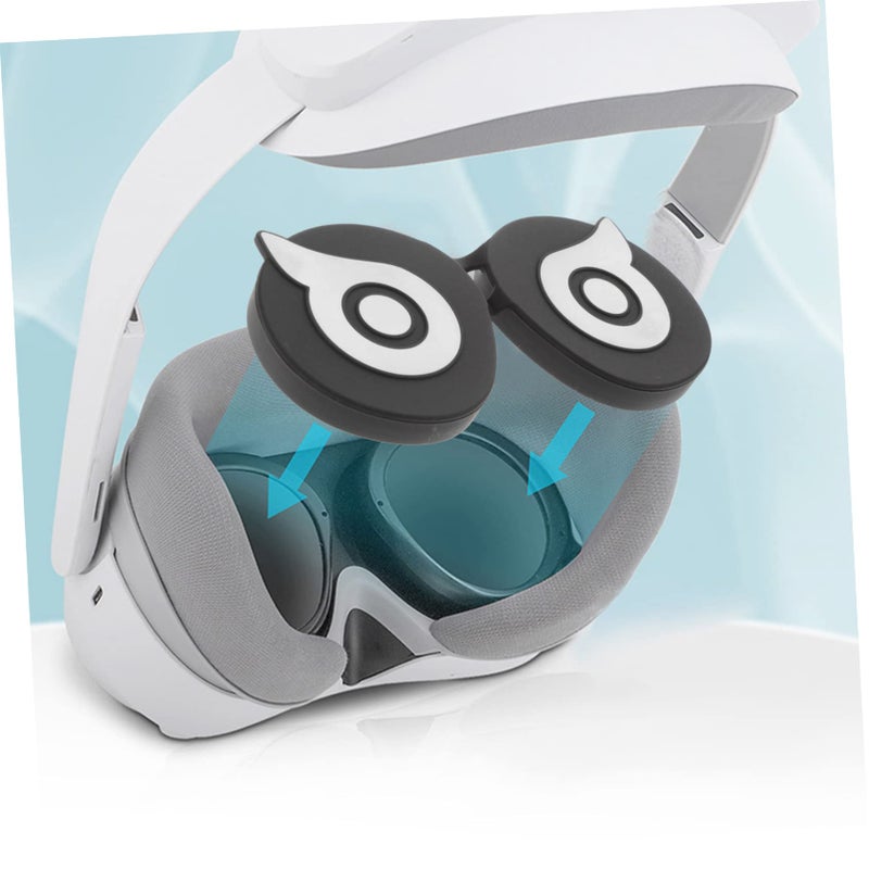 Owl Design VR Lens Cover Scratch Cushion Easy to Clean White 13 2X6 5cm - Image 3