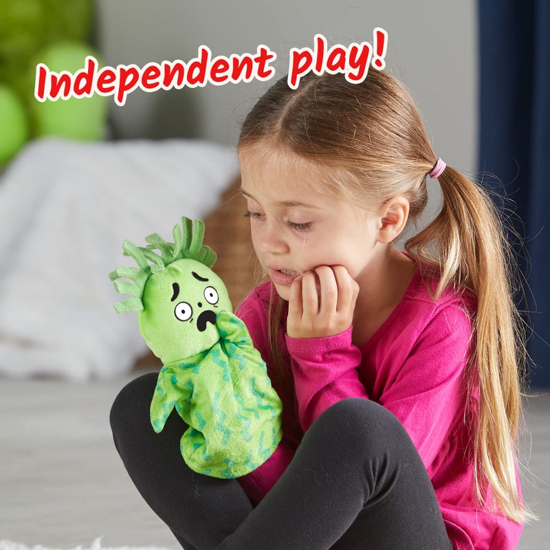 hand2mind hand2mind Feelings Family Hand Puppets, Sensory Play Therapy Toys, Emotions for Toddlers, Dramatic Play Toys, Social Skills for Kids, Social Emotional Learning Activities, Calm Down Corner Supplies - Image 3