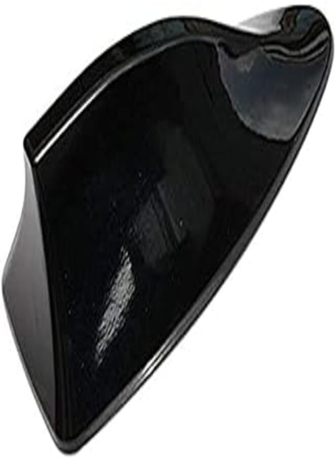 Generic Shark fin antenna am fm radio signal aerial adhesive tape base super functional - black 