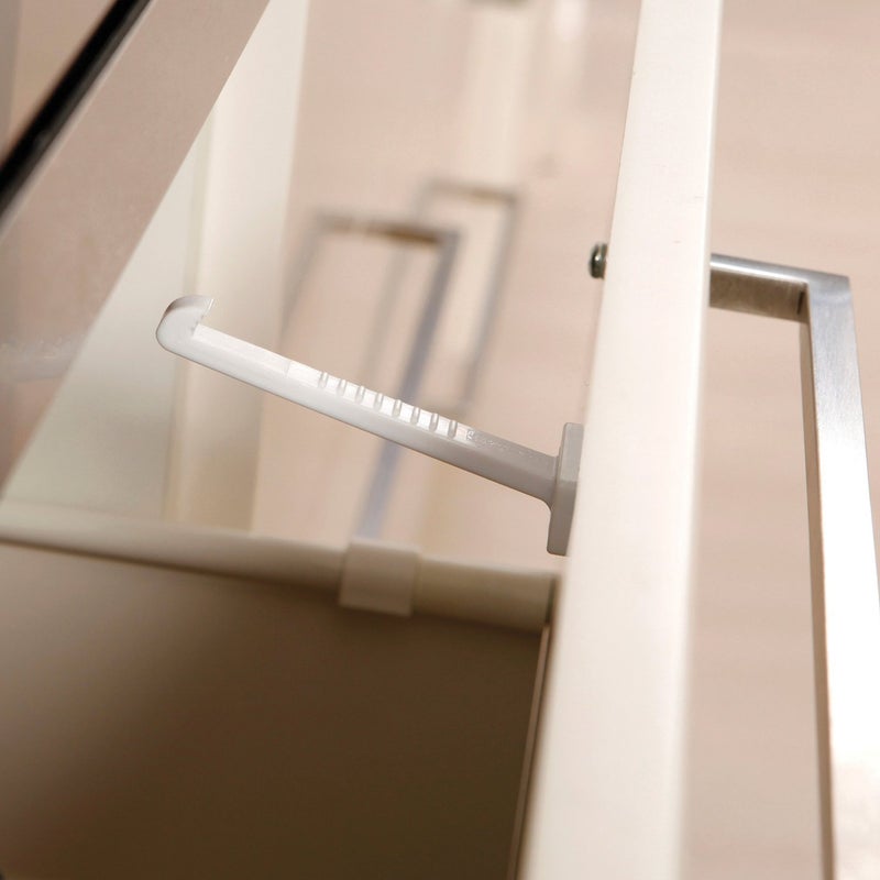 Dreambaby Safety Catches - Child Proof Cabinet & Drawers Locks Latches - White - 6 Count - Model L101 - Image 3