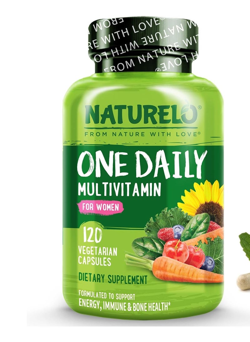 ناتوريلو NATURELO One Daily Multivitamin للنساء، 120 كبسولة نباتية