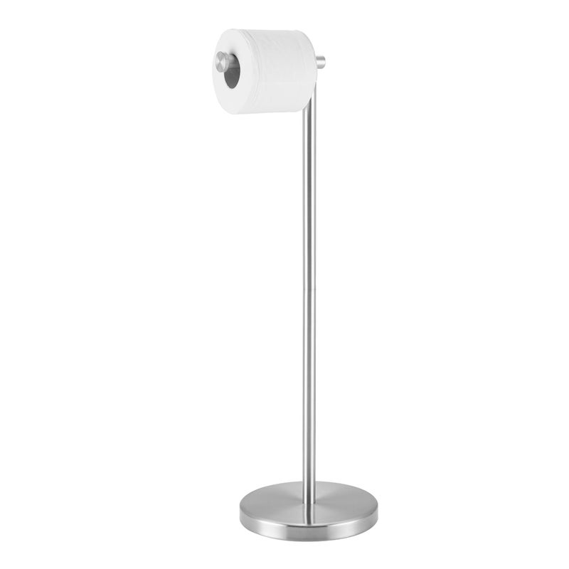 KES Toilet Paper Holder Stand 26 H Taller Version Free Standing Toilet Paper Roll Holder with Weighted Base for Bathroom Rustproof SUS304 Stainless Steel Brushed Finish BPH283S662
