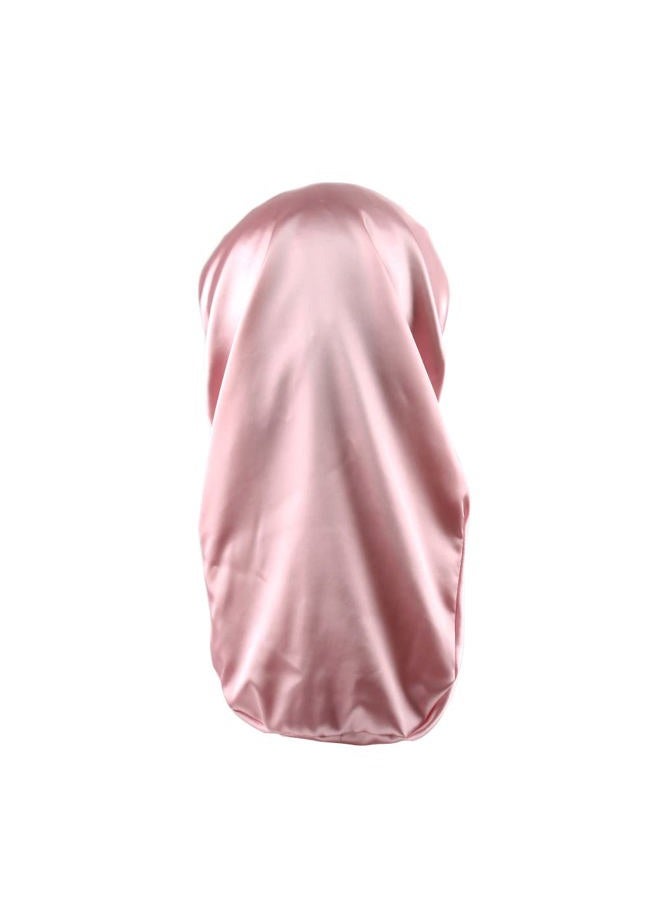 ELIHAIR Kids Long Sleeping Cap Teens Toddler Child Hair Bonnets Night Sleep Cap Adjustable Silky Satin Bonnet Cap for Long Braids Curly Hair Juicy Pink - Image 4