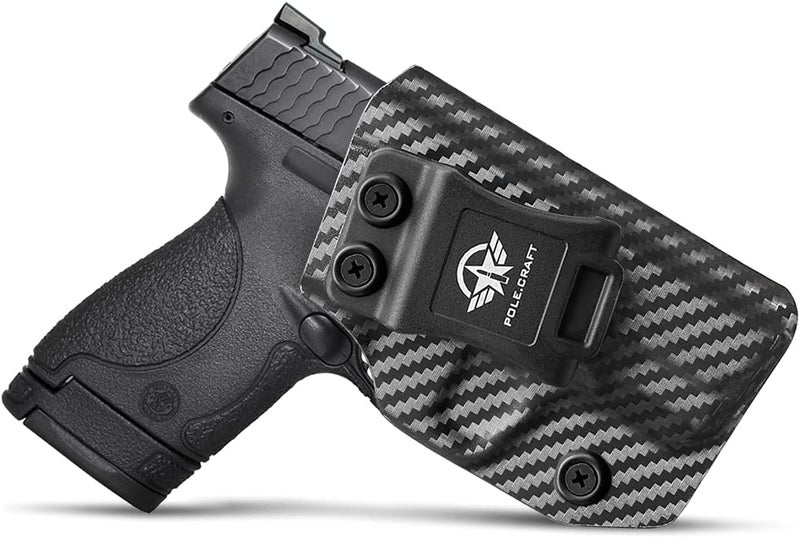 POLE.CRAFT M&P Shield 9MM Holster IWB Kydex Holster Fit: Smith & Wesson M&P Shield Plus / M2.0 / M1.0-9mm/.40 S&W 3.1" Barrel Pistol- Inside Waistband - Image 1