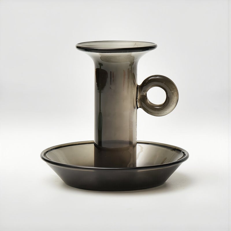 Glass Candle Holder with Handle 8.5cm for Dinner Party Wedding Home Decor - Image 5