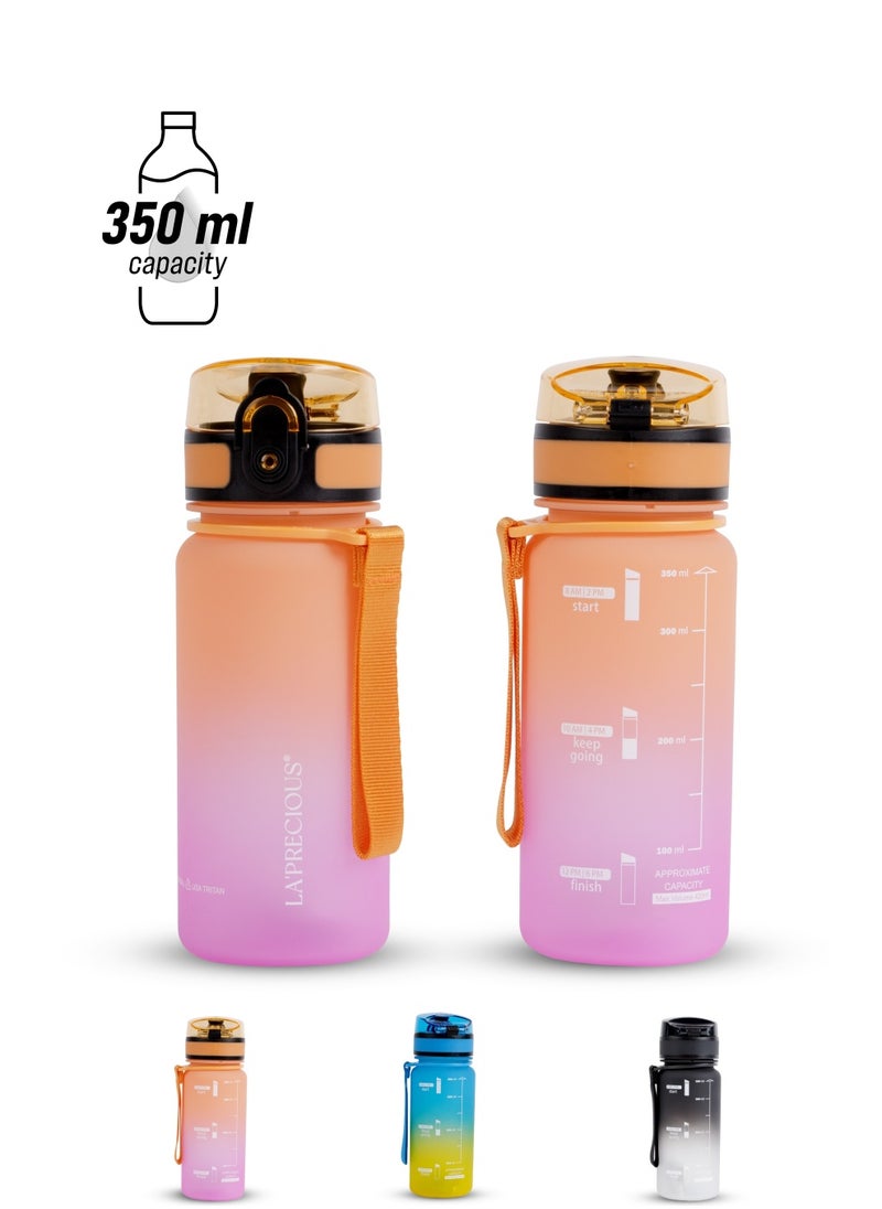 LA' PRECIOUS LA' PRECIOUS 350ml Kids Water Bottle - USA Tritan Material Non-Toxic BPA Free - Fast Flow - Flip Top Leak Proof Lid and One Click Open  - Image 1