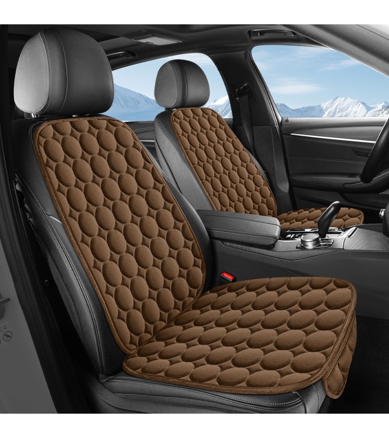 1pc Red Plush Car Seat Cover for Front Passenger Seat With Storage Bag Sleek Design Fine Stitching All Season Use Comfortable Durable Universal Fit - Image 5