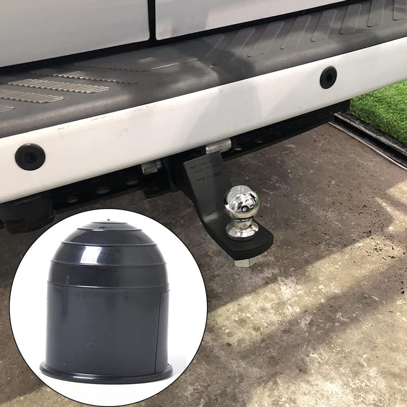 woobles Tow Hitch Ball Cover,RV Trailer Hitch Ball Cover Trailer Protection Cap Tow Ball Protection Cover 50mm Tow Bar Cover Exterior Accessories for Trucks Boat Marine Hard Plastic - Image 3