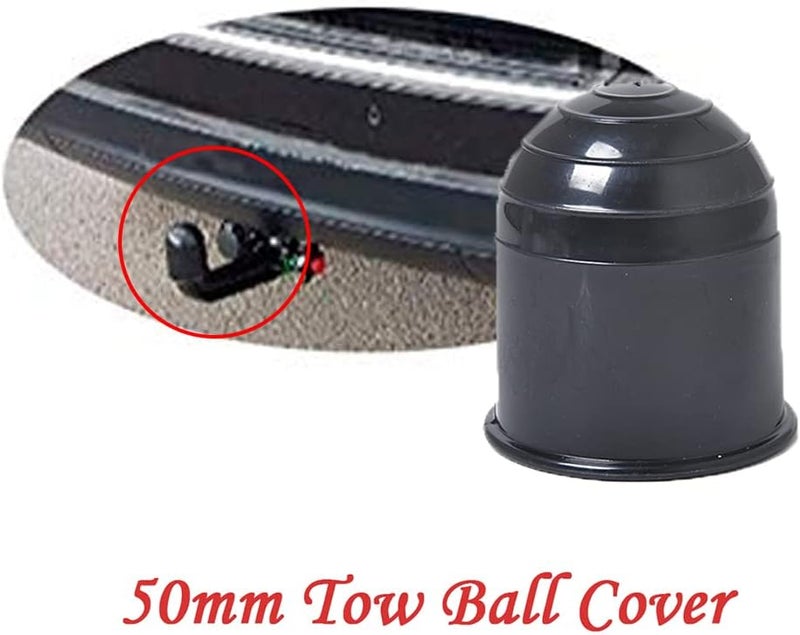 woobles Tow Hitch Ball Cover,RV Trailer Hitch Ball Cover Trailer Protection Cap Tow Ball Protection Cover 50mm Tow Bar Cover Exterior Accessories for Trucks Boat Marine Hard Plastic - Image 1