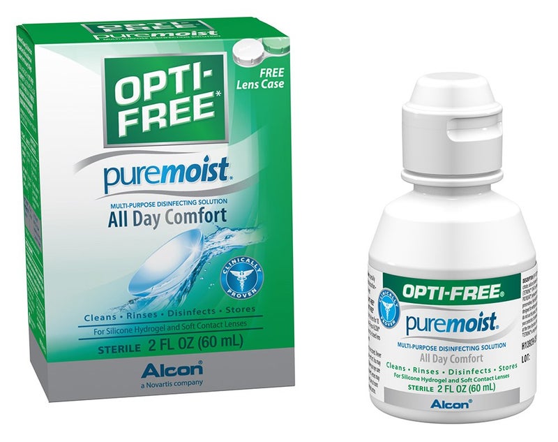 Opti-Free Opti-Free Puremoist Multi-Purpose Contact Lens Cleaning and Disinfecting Solution with Lens Case, 2 Fl Oz (Pack of 1)  - Image 1