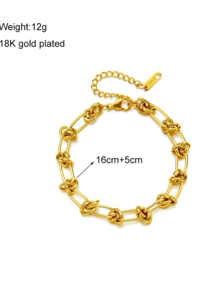 PEARL - 18k Gold Plated Stainless Steel Bracelet For Women - Image 1