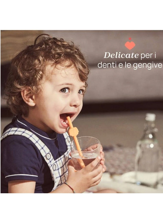 Chicco Take Eat Easy Reusable Silicone Straws 12m+ x6 - Image 2
