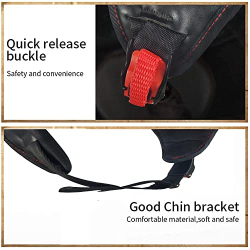 SanQing Motorcycle Half Helmet with Retractable Inner Sun Shade Quick Release Buckle DOT Approved Half Face Cycling Helmets for Men Women Adult (Black, X-Large) - Image 4