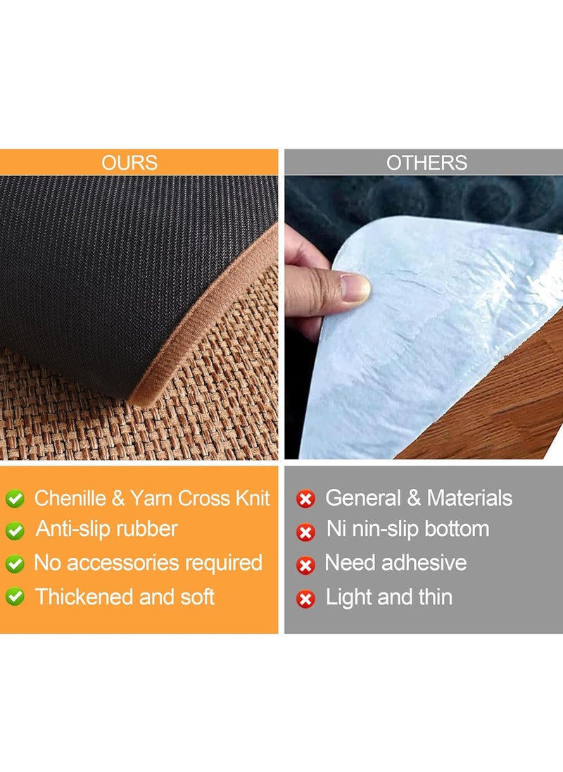Sharpdo - 2-Piece Kitchen Floor Mats Non-Slip, Woven Kitchen Floor Mats Absorb Water in Front of Sink, 45*120cm+45*70cm Durable Waterproof Washable Kitchen Floor Mats - Image 1
