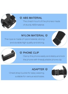 Arabest Mobile Phone Chest Mount Strap Holder, Anti Slide Strap Mount for Phone/GoPro Hero 360 Degree Rotary for Video Recording Camera Harness  - Image 2