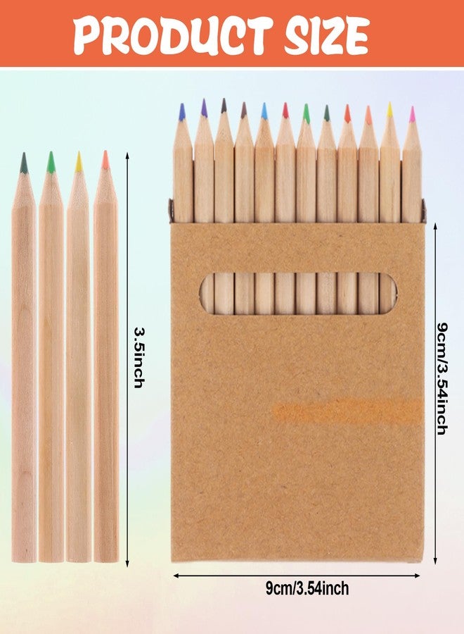 TBoxBo 900Pcs/75 Boxs Colored Pencils Bulk Mini Drawing Pencils Set for Kids, 3.5inch Short Fat Color Pencils for Adult Coloring Books, Classroom School Drawing Birthday Wedding Party Favors, 12-Color - Image 2
