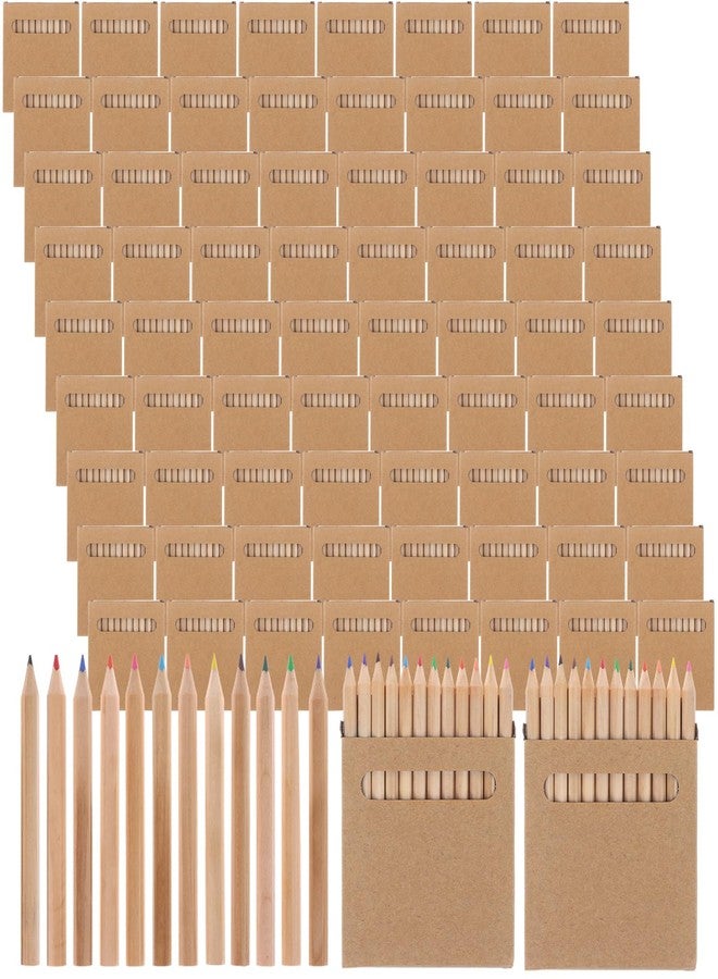 TBoxBo 900Pcs/75 Boxs Colored Pencils Bulk Mini Drawing Pencils Set for Kids, 3.5inch Short Fat Color Pencils for Adult Coloring Books, Classroom School Drawing Birthday Wedding Party Favors, 12-Color - Image 1