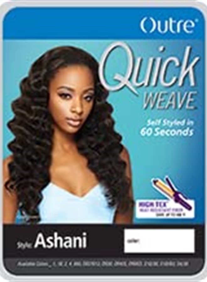 OUTRE Synthetic Hair Half Wig Quick Weave Ashani (1B) - Image 5