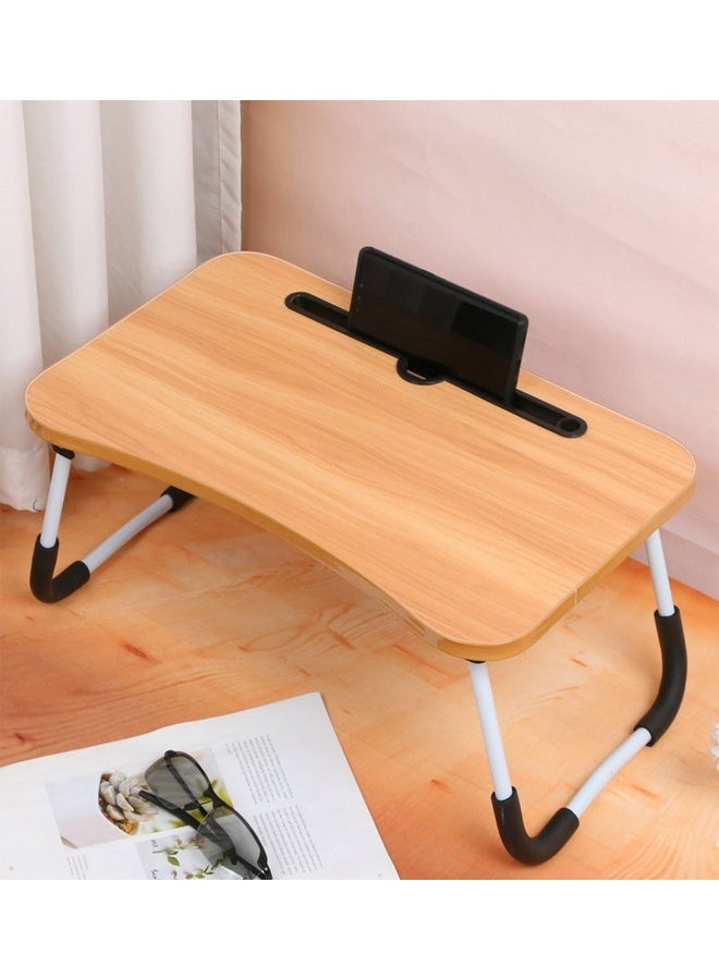 مكتب كمبيوتر محمول قابل للطي مع فتحة للتابلت 50 × 30 سم - Image 2