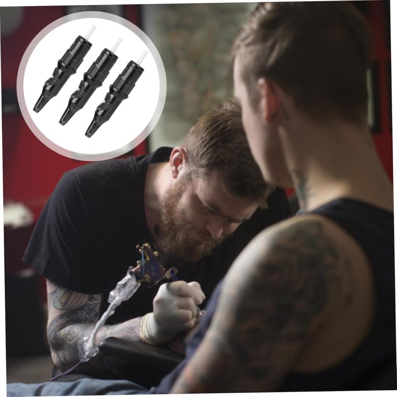 Tattoo Needle Cartridge: Black, Practice-Focused, Tattoo Pen Cartridge - Learner-Oriented, Tattoo Cartridge for Tattoo Apprentices & Beginners - Image 3