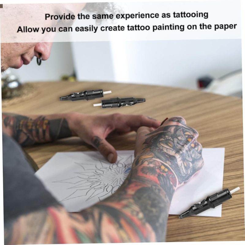 Tattoo Needle Cartridge: Black, Practice-Focused, Tattoo Pen Cartridge - Learner-Oriented, Tattoo Cartridge for Tattoo Apprentices & Beginners - Image 2