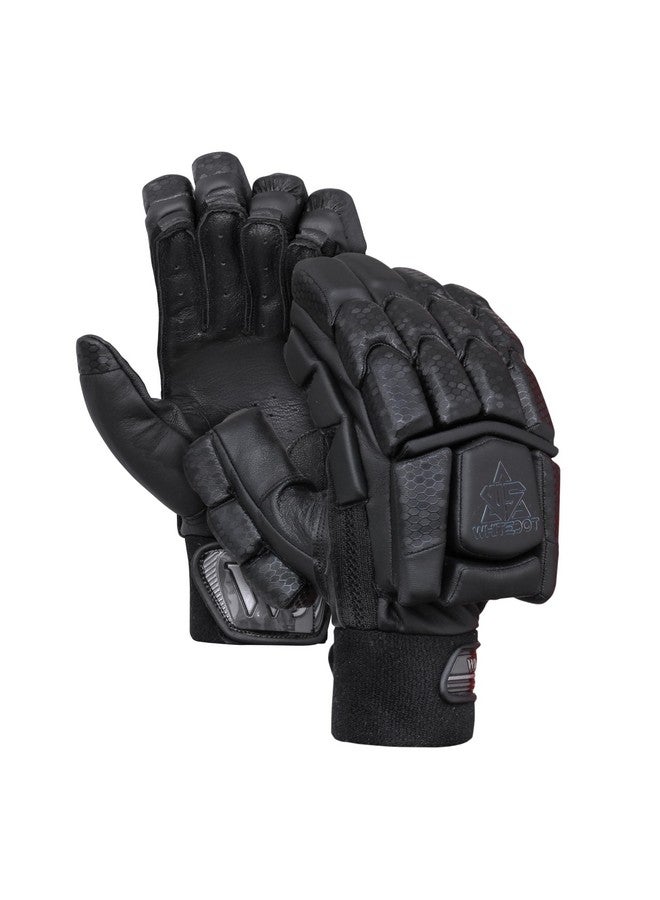 WHITEDOT SPORTS Whitedot Egret Lovlorn Cricket Batting Gloves Suitable for Mens/Adult/Large Left Hand Batsman, Black - Image 2