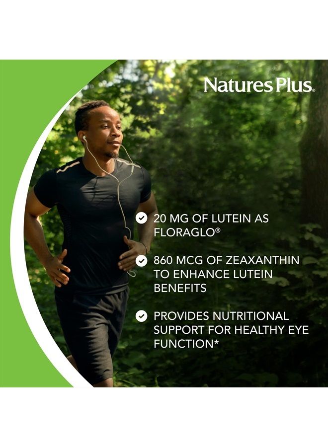 Nature's Plus ناتشرز بلس ألترا لوتين - 20 ملغ، 60 كبسولة لينة - أقصى قوة لمضاد الأكسدة فيتامين العين ومكمل الرؤية، يعزز صحة العين - مع زياكسانثين - خالي من الجلوتين - 60 حصة - Image 4