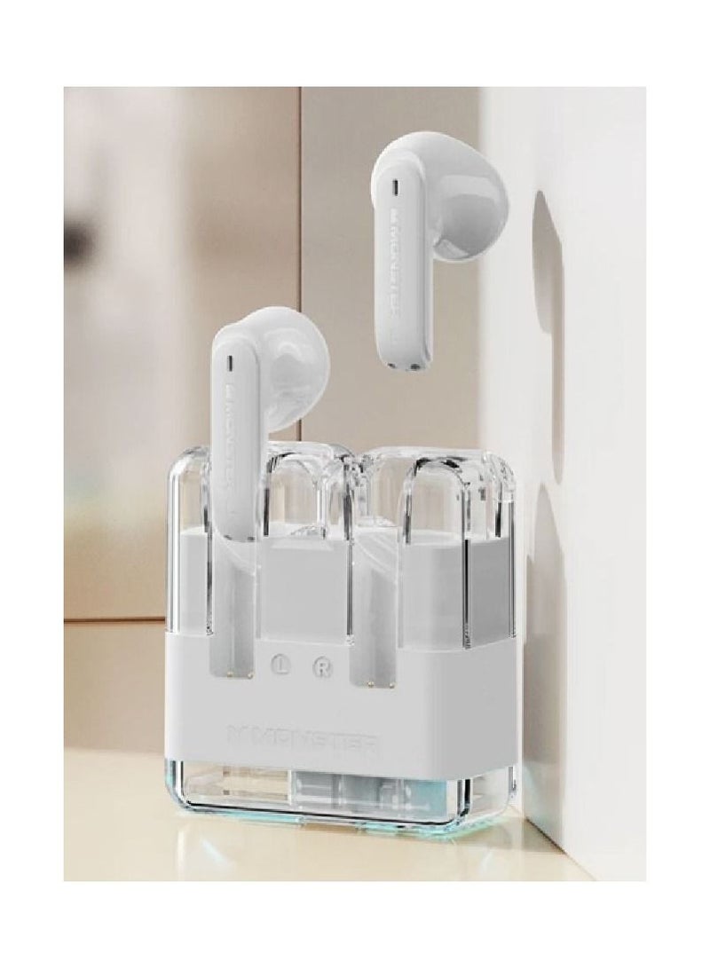 Monster Bluetooth 5.3 True Wireless Earbuds XKT12 White - Image 1