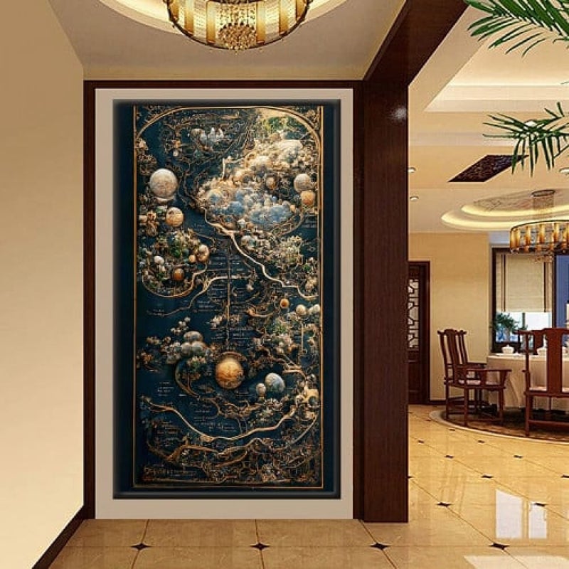 Marktna Modern design canvas painting with a hollow frame, size (50×70), one piece - Image 1