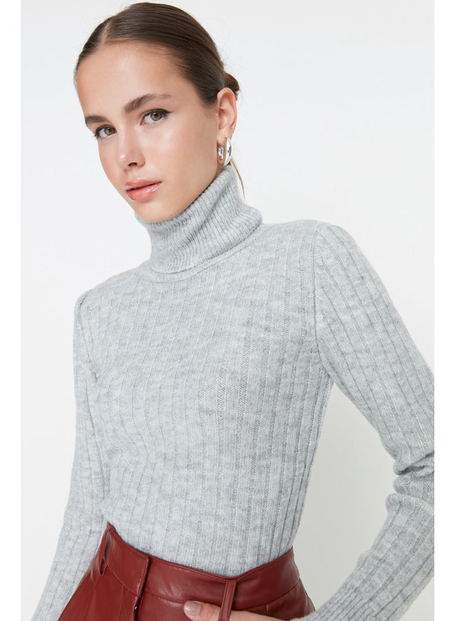 trendyol Sweater - Gray - Regular  - Image 3