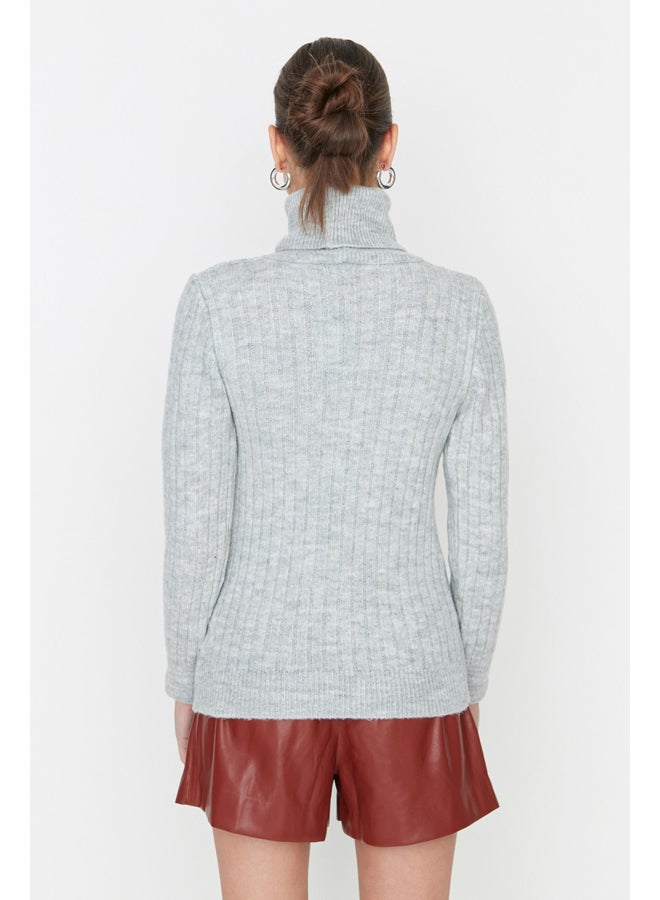 trendyol Sweater - Gray - Regular  - Image 5