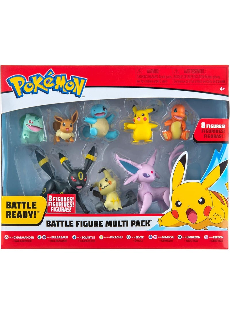 Pokemon Battle Ready Figure Multi 8 Pack, Multicolor - Image 1