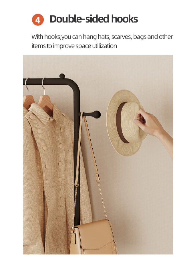 XiuWoo - Multifunctional Modern Simple Style Clothes Storage Hanging Wardrobe Coat Rack Shoes Rack with 3 Drawer Organizer Bags For Home Bedroom - Image 1