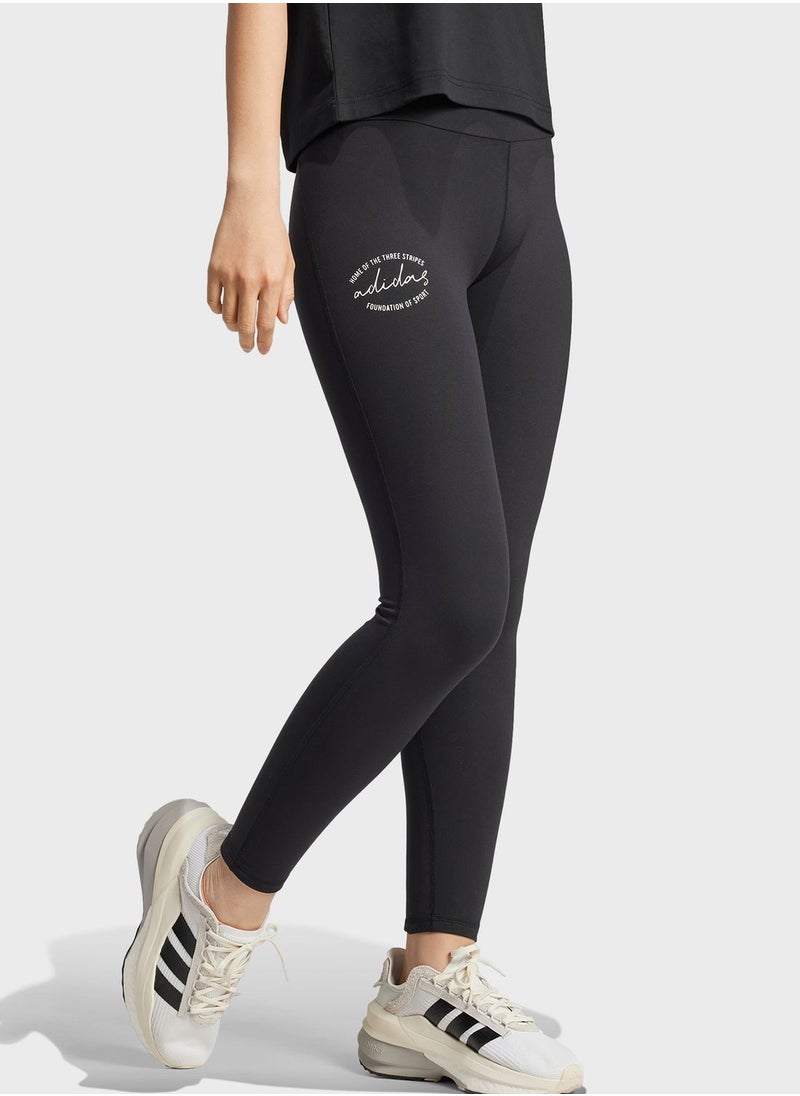 Adidas Signature Graphic High Waist 7/8 Leggings  - Image 5