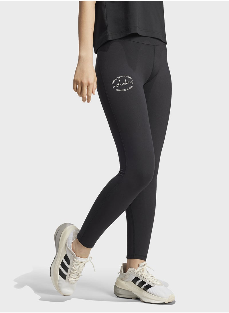 Adidas Signature Graphic High Waist 7/8 Leggings  - Image 1
