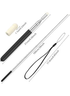 joyzzz Pointer Stick 2 Pack Telescopic Pointer Stick 1M With Hand Lanyard Presentation Pointers For Coach Classroom Whiteboard Post Pointer Black Red  - Image 5