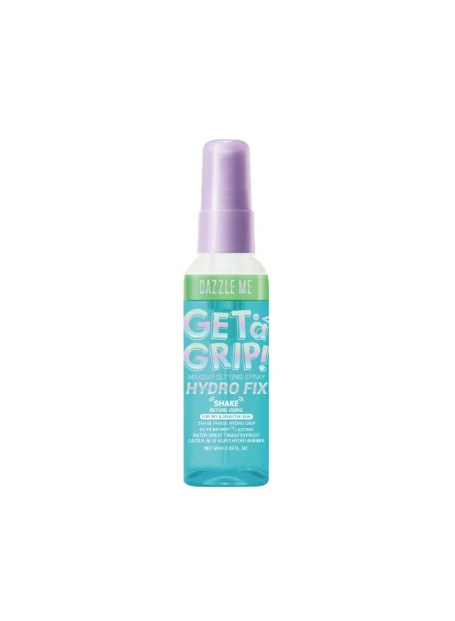 Dazzle Me Get a Grip! Hydro Fix Makeup Setting Spray 60ml | Hydrating Makeup Fixer Mist for Long-Lasting Fresh & Flawless Look - Image 1