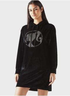 Barbie Embroidered Hooded Dress