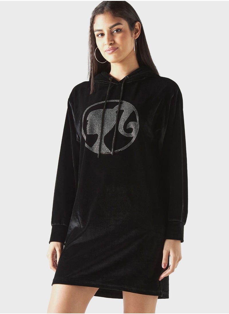SP Characters - Barbie Embroidered Hooded Dress - Image 1